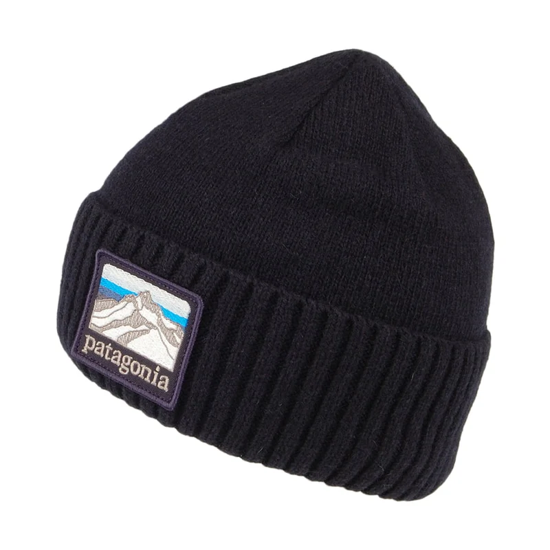 Bonnet en Laine Recyclée Line Logo Brodeo bleu marine PATAGONIA