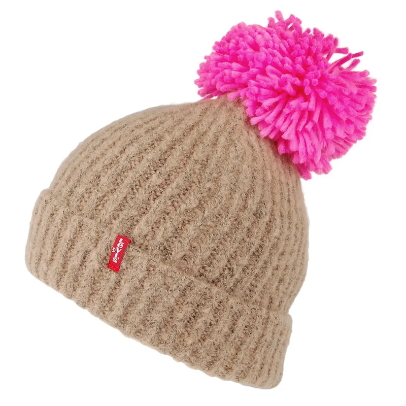 Bonnet à Pompon Gros Pompon sable-rose LEVI'S