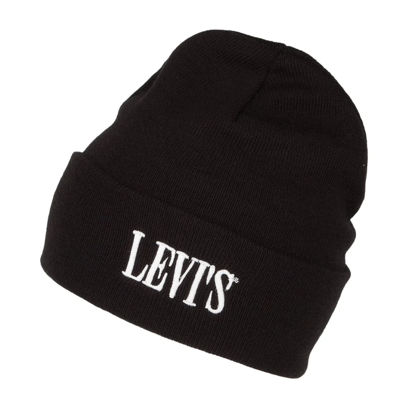 Bonnet à Revers Smaller Serif Logo noir LEVI'S