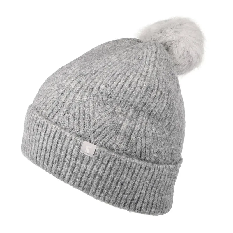 Bonnet à Pompon Thurley gris clair JOULES