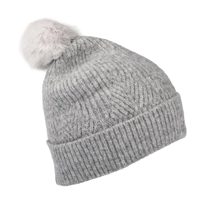 Bonnet à Pompon Thurley gris clair JOULES