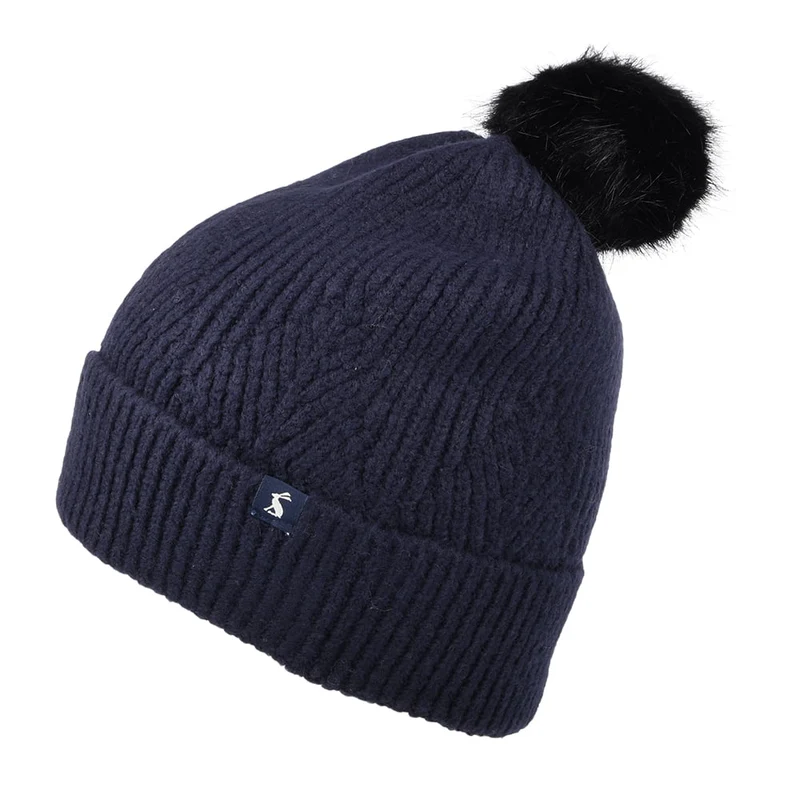 Bonnet à Pompon Thurley bleu marine JOULES
