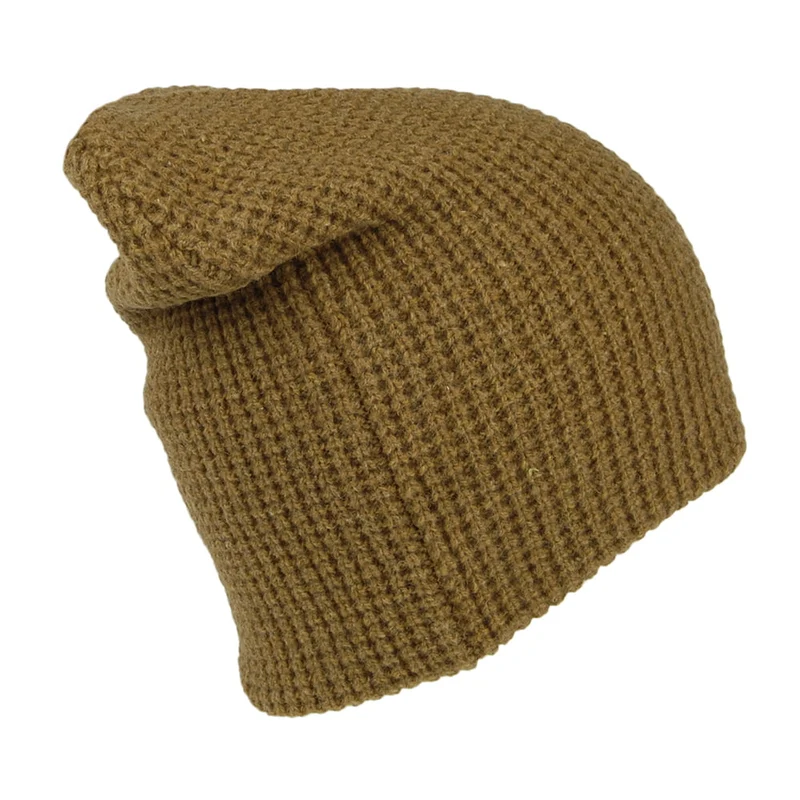 Bonnet Long en Laine Recyclée Maille Gaufrée Desert Sky marron PATAGONIA