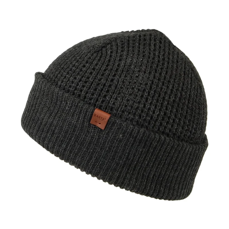 Bonnet à Revers Maille Gaufrée Adas anthracite BARTS