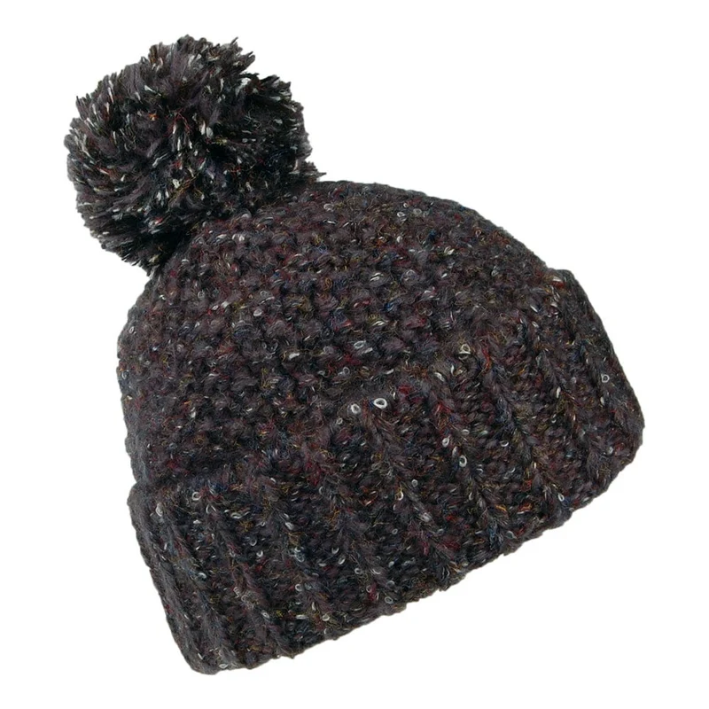 Bonnet à Pompon Grosse Maille Aitane anthracite BARTS