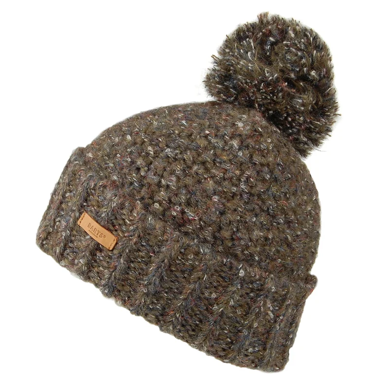 Bonnet à Pompon Grosse Maille Aitane vert militaire BARTS