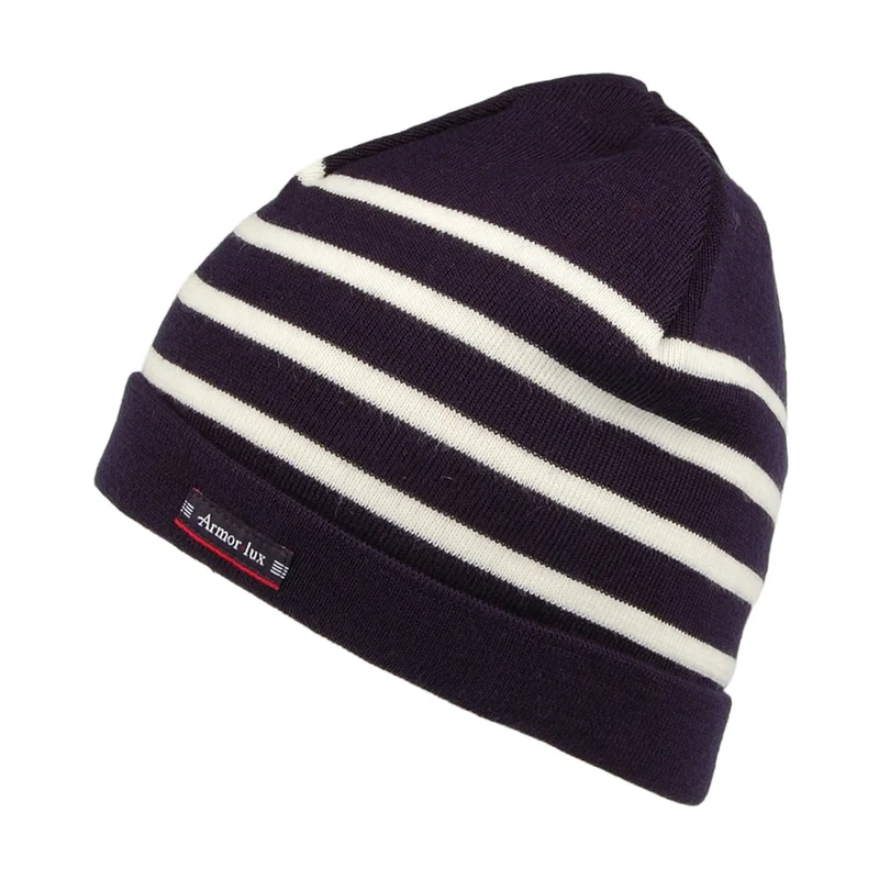 Bonnet à Rayures Alexandre bleu marine-crème ARMOR LUX