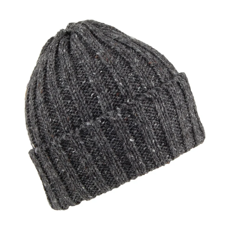 Bonnet à Revers Kilcarra en Laine anthracite HIGHLAND 2000