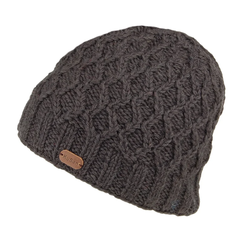 Bonnet à Torsades Brooklyn anthracite KUSAN