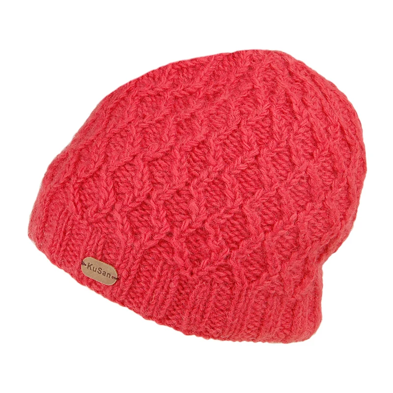 Bonnet à Torsades Brooklyn framboise KUSAN