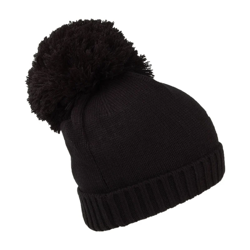 Bonnet à Pompon Femme Logo Embroidery noir TIMBERLAND