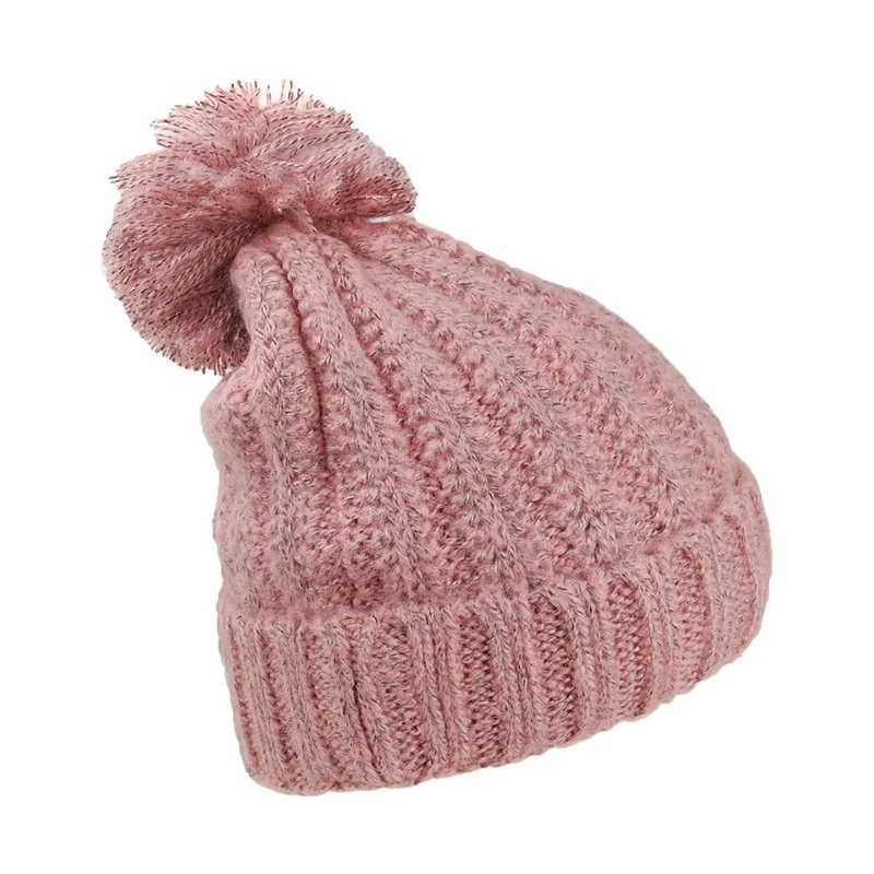 Bonnet à Pompon Tricot Grosse Maille rose O'NEILL