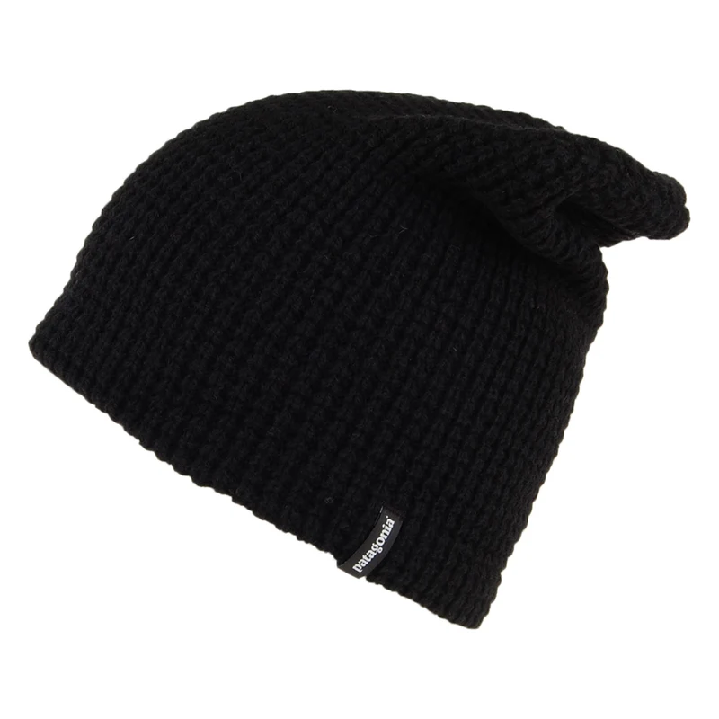 Bonnet Long en Laine Recyclée Maille Gaufrée Desert Sky noir PATAGONIA