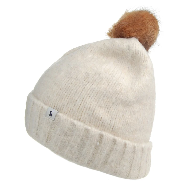 Bonnet à Pompon Snugwell crème JOULES