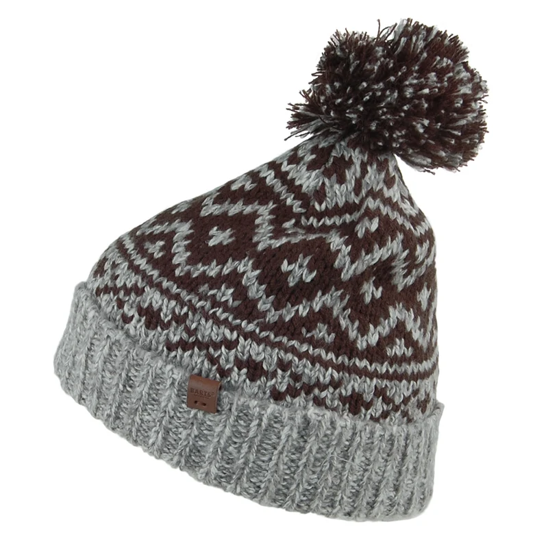 Bonnet à Pompon Cartonn gris-marron BARTS