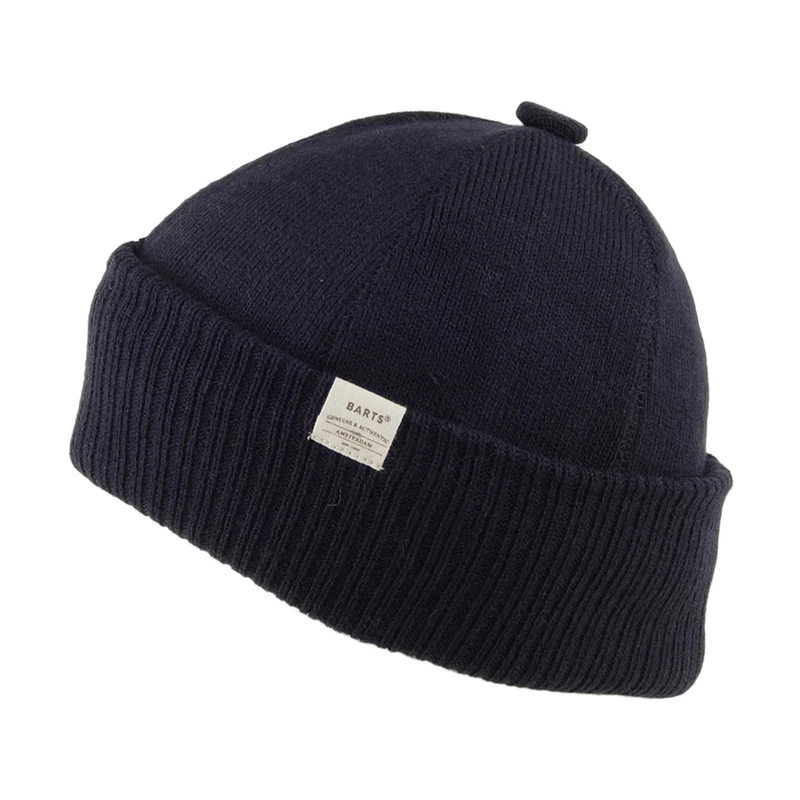 Bonnet à Bouton et Revers Lyon bleu marine BARTS