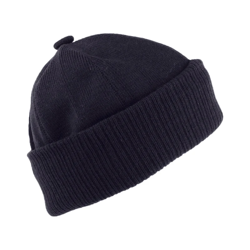 Bonnet à Bouton et Revers Lyon bleu marine BARTS