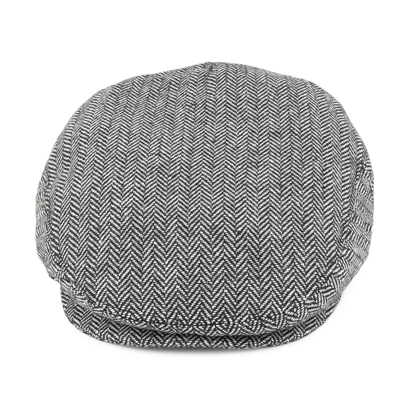 Casquette Plate à Chevrons gris JAXON & JAMES - VENTE EN GROS
