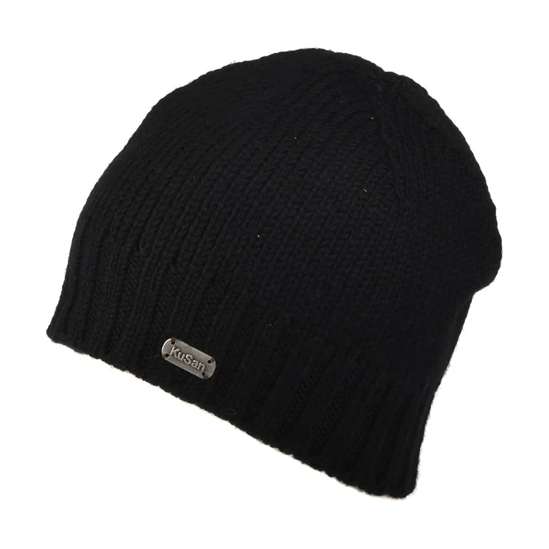 Bonnet Marin en Laine Mérinos noir KUSAN