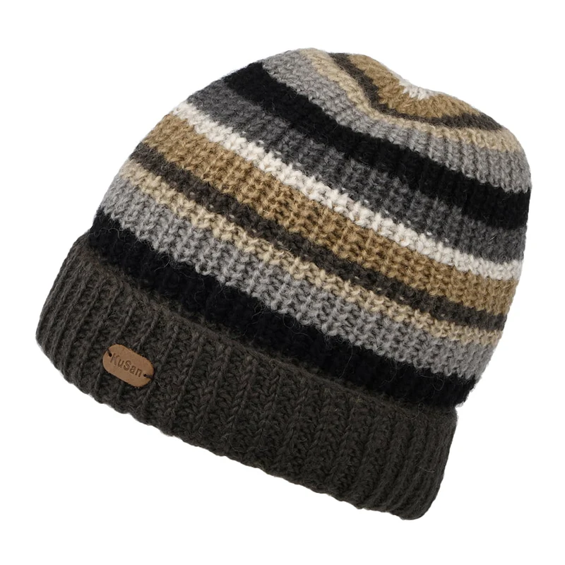 Bonnet à Revers Cardi Rib anthracite-multi KUSAN