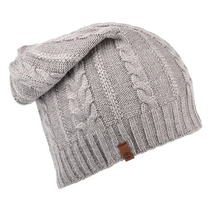 Bonnet Long à Torsades gris clair TIMBERLAND