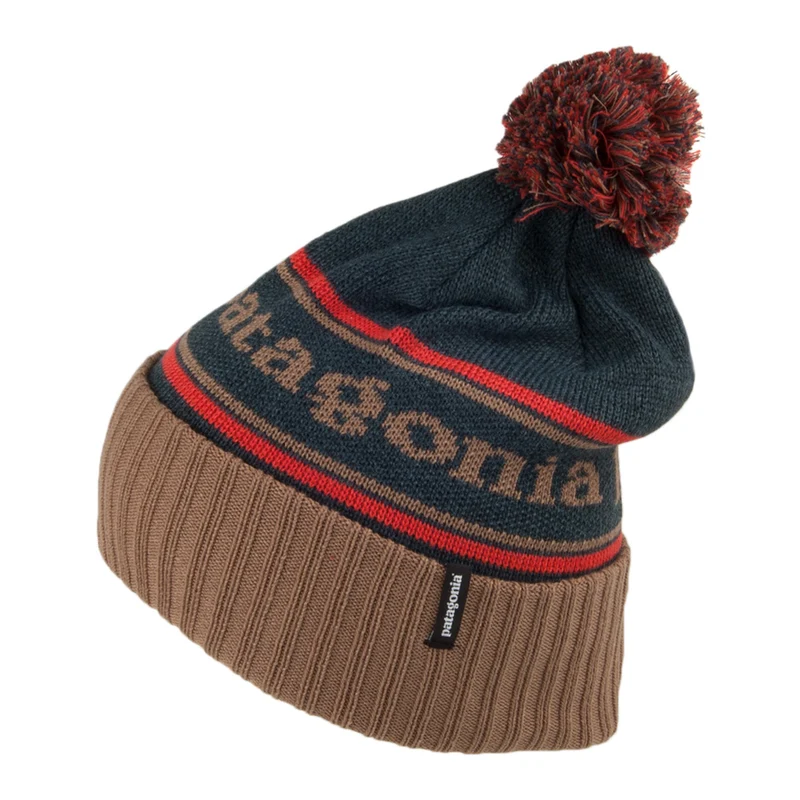 Bonnet à Pompon Powder Town khaki PATAGONIA