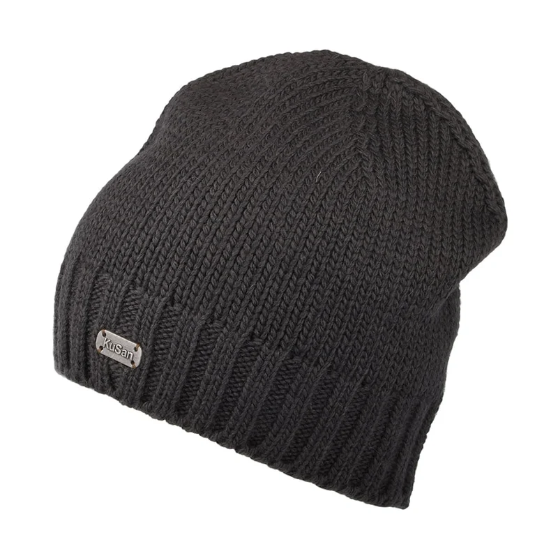 Bonnet Marin en Laine Mérinos anthracite KUSAN