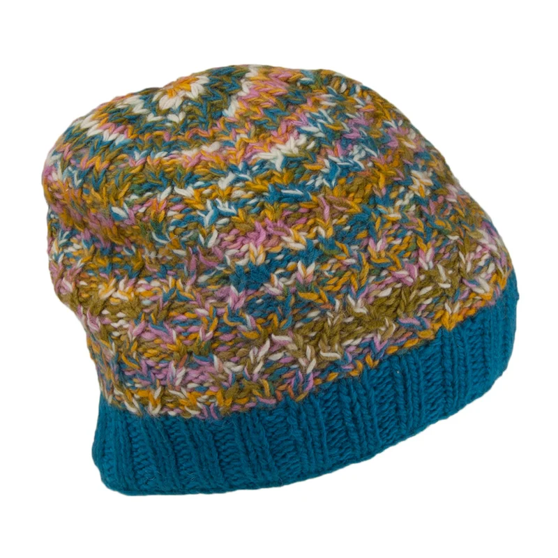 Bonnet à Double Torsade Brooklyn bleu sarcelle KUSAN