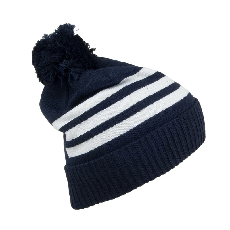 Bonnet à Pompon 3 Stripes bleu marine ADIDAS