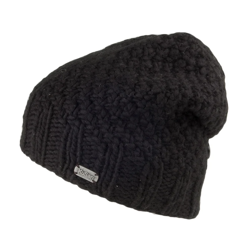 Bonnet Boutonné noir KUSAN