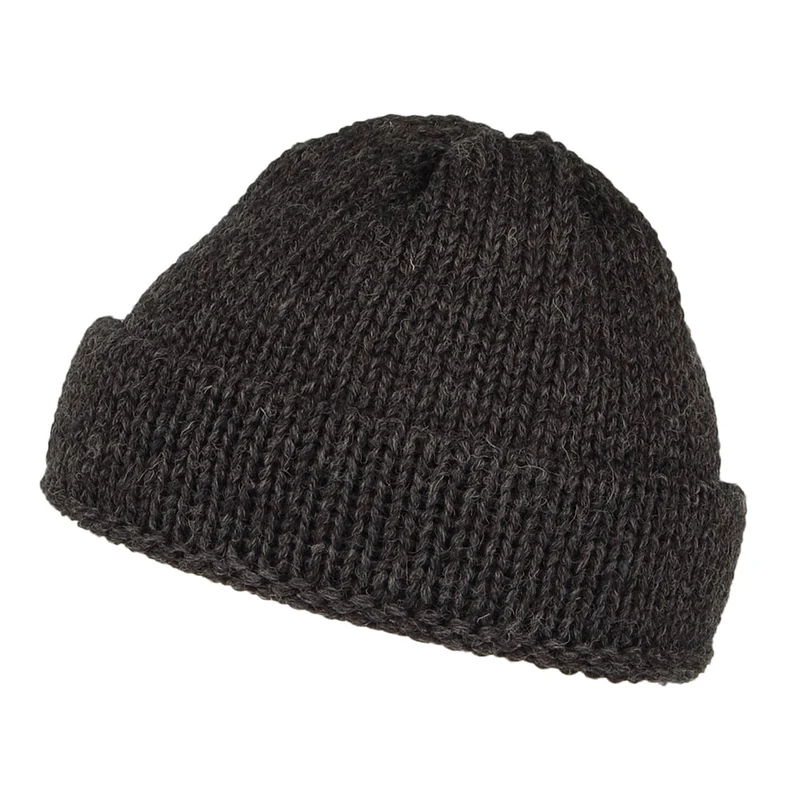 Bonnet Marin Court en Laine Anglaise anthracite HIGHLAND 2000
