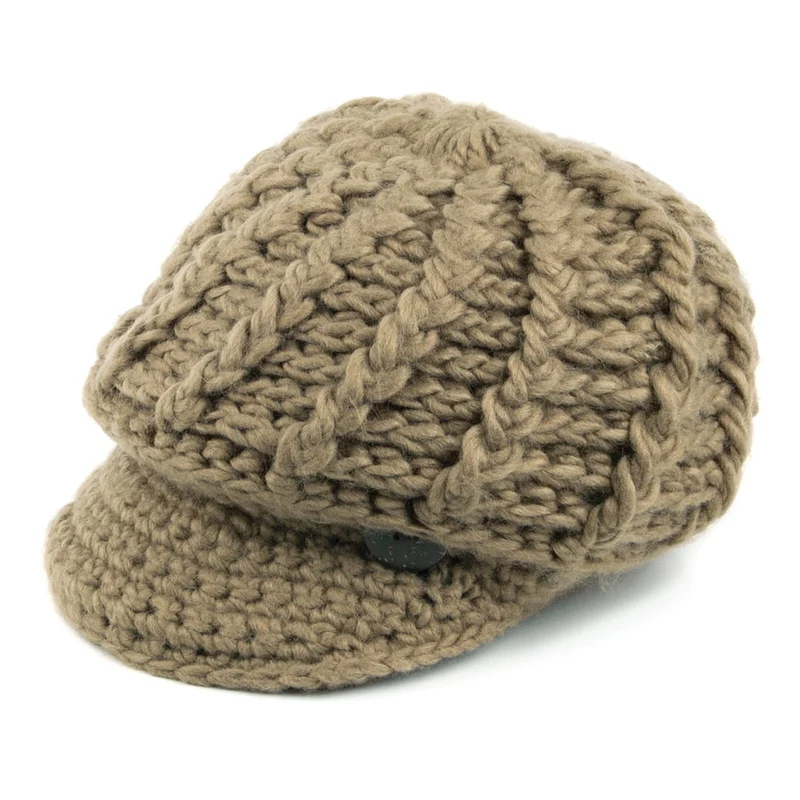 Bonnet à Visière en Crochet Letizia camel SCALA