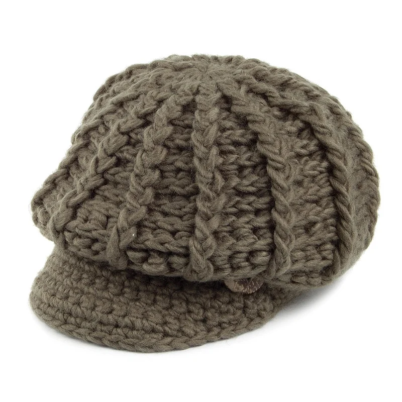 Bonnet à Visière en Crochet Letizia olive SCALA