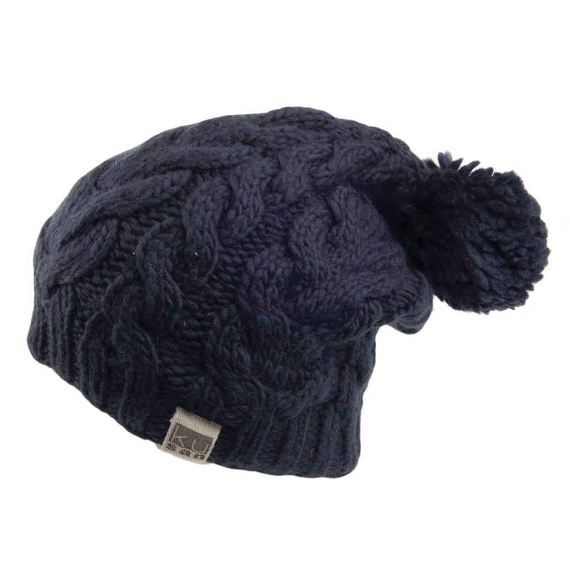 Bonnet Long à Pompon bleu marine KUSAN