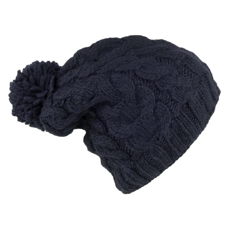 Bonnet Long à Pompon bleu marine KUSAN