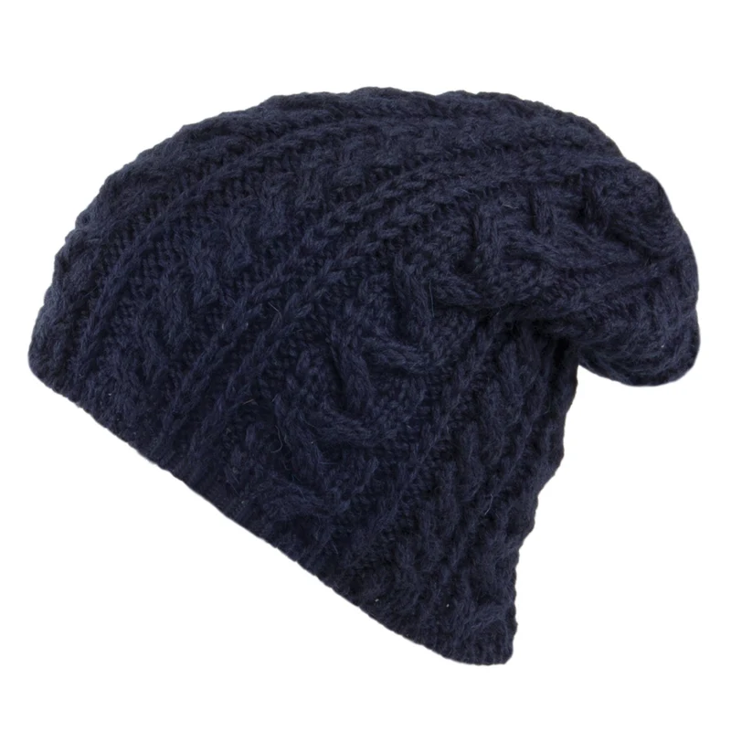 Bonnet Long en Laine Anglaise bleu marine HIGHLAND 2000