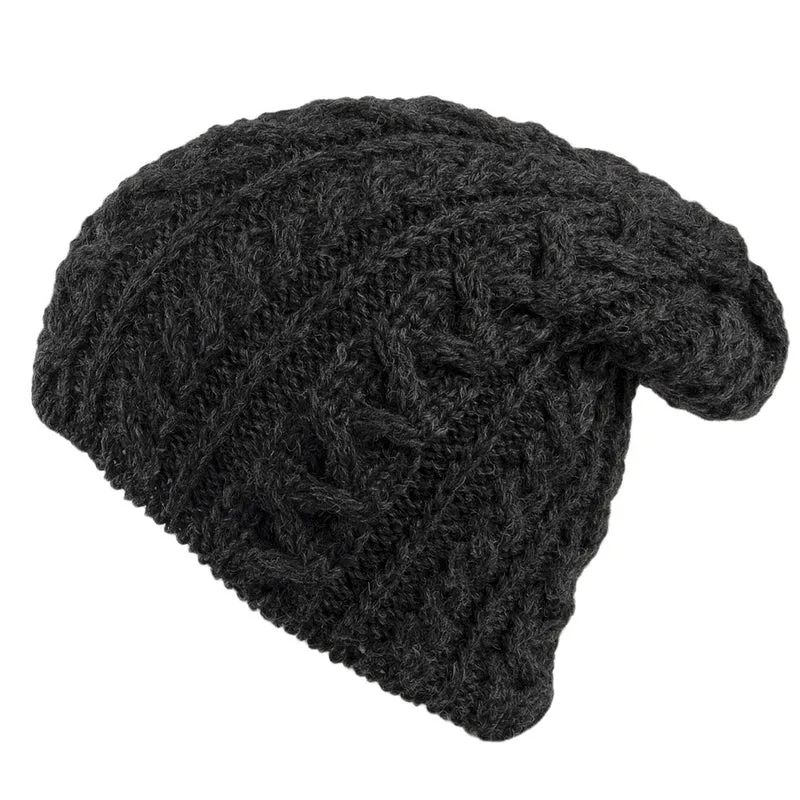 Bonnet Long en Laine Anglaise anthracite HIGHLAND 2000