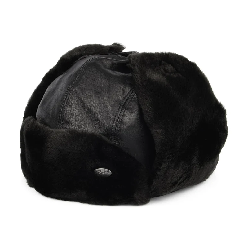 Chapka en Cuir Vega noir BAILEY