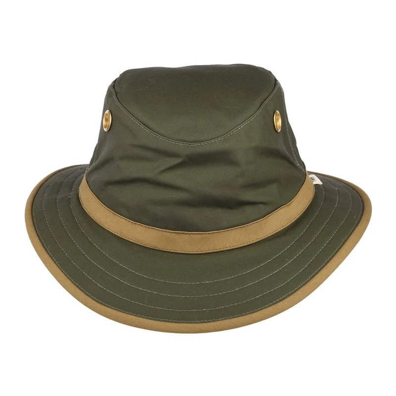 Chapeau Australien en Coton Ciré TWC7 olive TILLEY