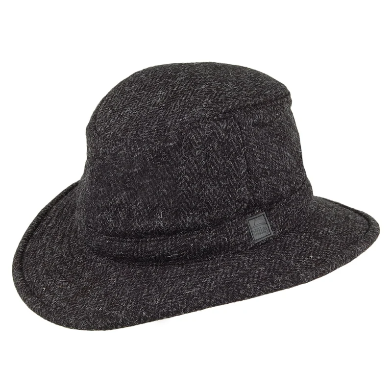 Chapeau Hiver en HARRIS TWEED TW2HT anthracite TILLEY