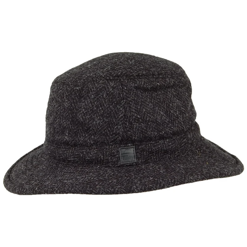 Chapeau Hiver en HARRIS TWEED TW2HT anthracite TILLEY