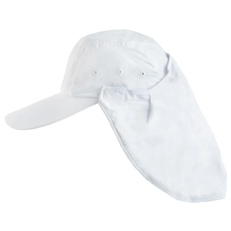 Casquette Saharienne à Rabat Amovible blanc DORFMAN PACIFIC