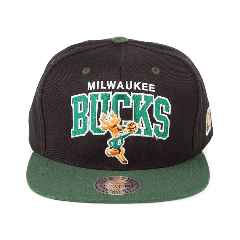 Casquette Snapback NBA Arch 2 Tone Milwaukee Bucks noir-vert MITCHELL & NESS