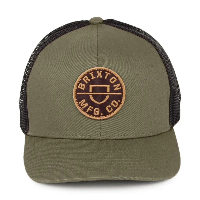 Casquette Trucker en Maille Crest MP olive-noir BRIXTON