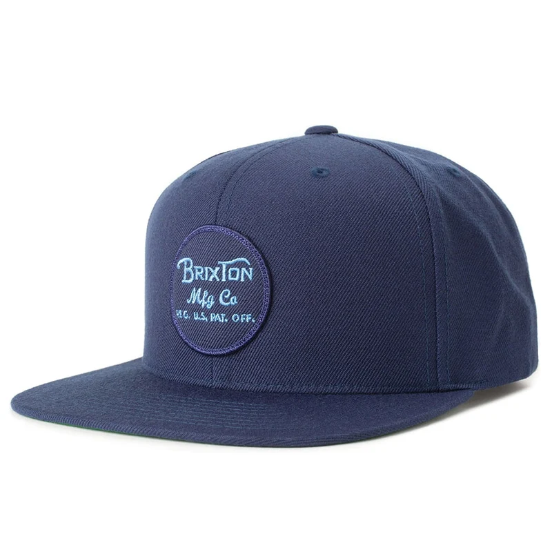 Casquette Snapback en Coton Wheeler bleu marine délavé BRIXTON