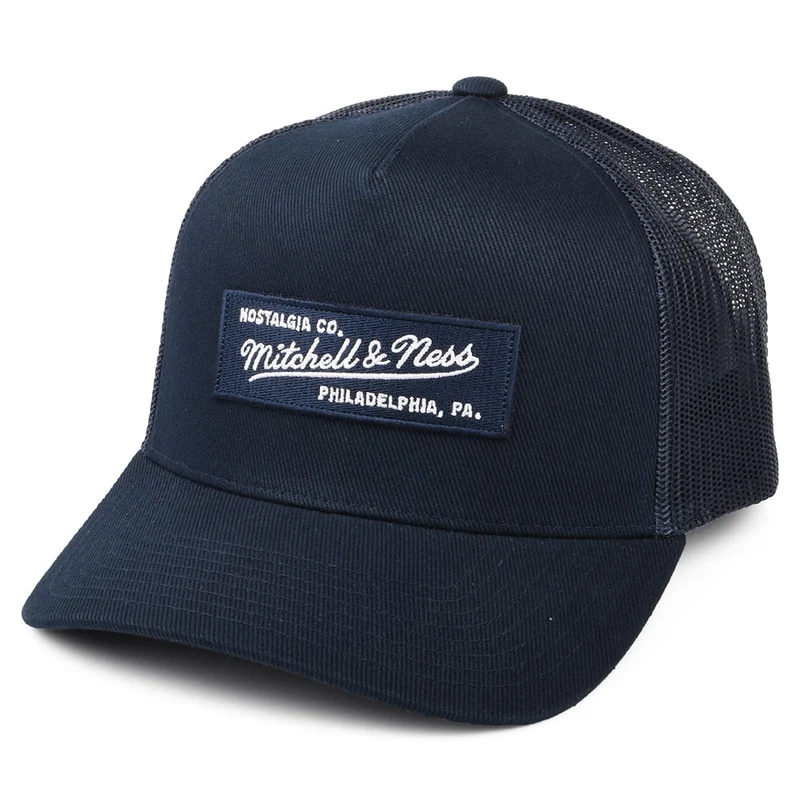 Casquette Trucker Branded Box Logo Classic bleu marine MITCHELL & NESS