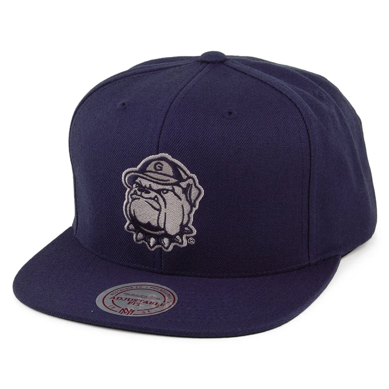 Casquette Snapback Core Wool Solid Georgetown Hoyas bleu marine MITCHELL & NESS