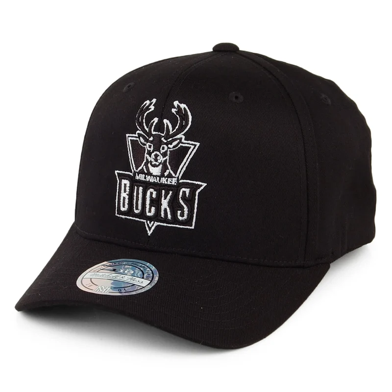 Casquette Snapback B&W Logo 110 Milwaukee Bucks noir-blanc MITCHELL & NESS