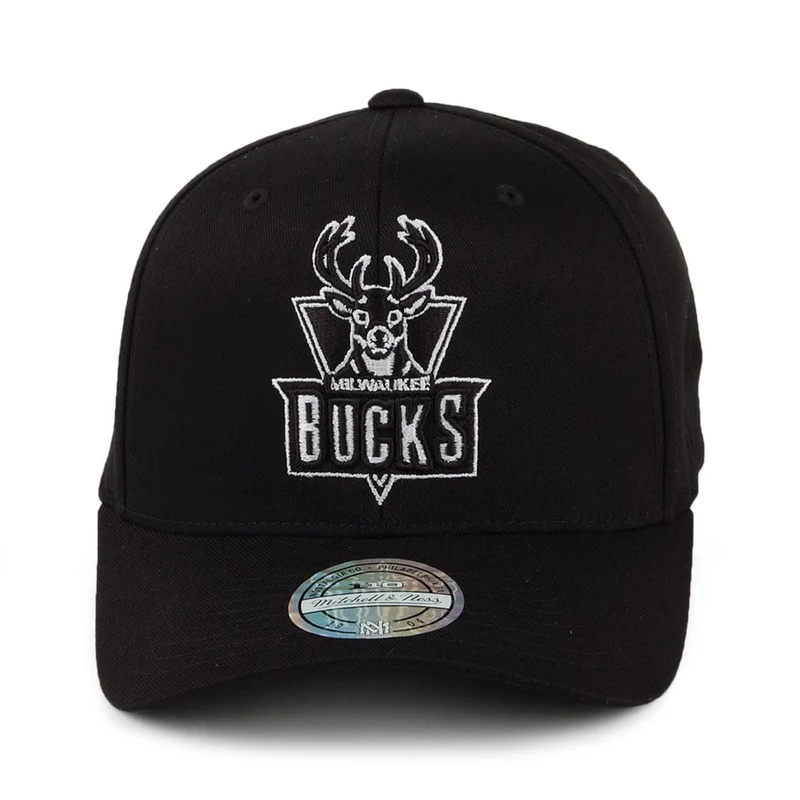 Casquette Snapback B&W Logo 110 Milwaukee Bucks noir-blanc MITCHELL & NESS