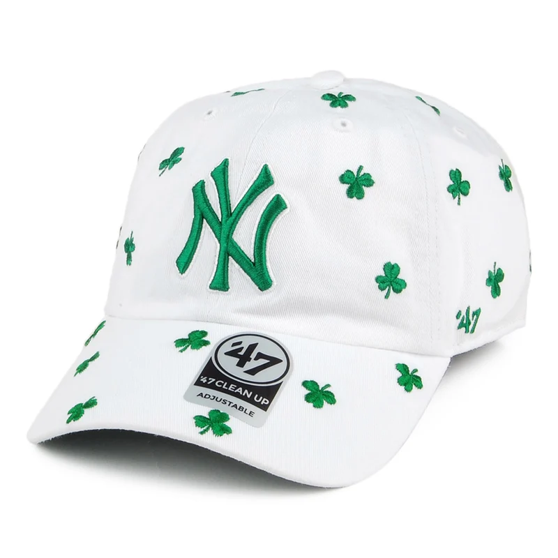 Casquette St. Patrick's Clover Clean Up New York Yankees blanc-vert 47 BRAND